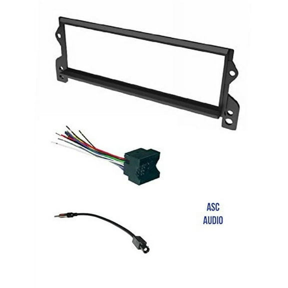 ASC Car Stereo Install Dash Kit, Wire Harness, and Antenna Adapter for installing a Single Din Radio for 2002 2003 2004 2005 2006 Mini Cooper (All); 2007-2008 Mini Cooper (Convertible Only)
