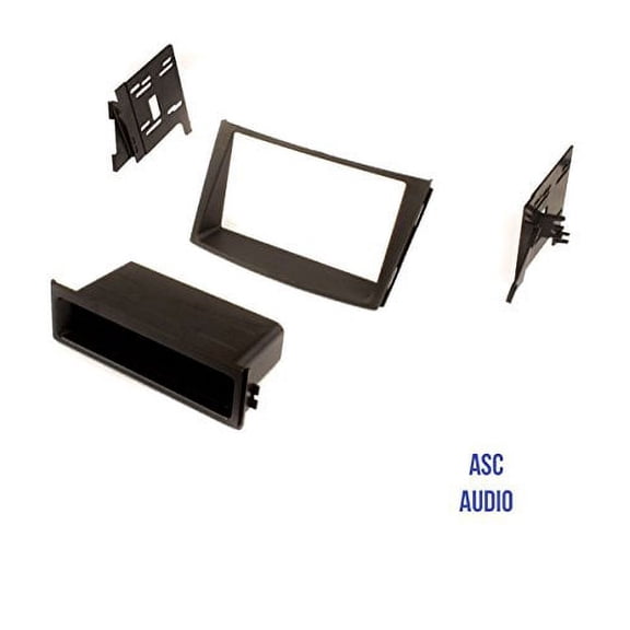 ASC Car Stereo Radio Install Dash Mount Kit for Installing an Aftermarket Single or Double Din Radio - No Factory Navigation - for 2010 2011 2012 2013 2014 Subaru Legacy + Subaru Outback