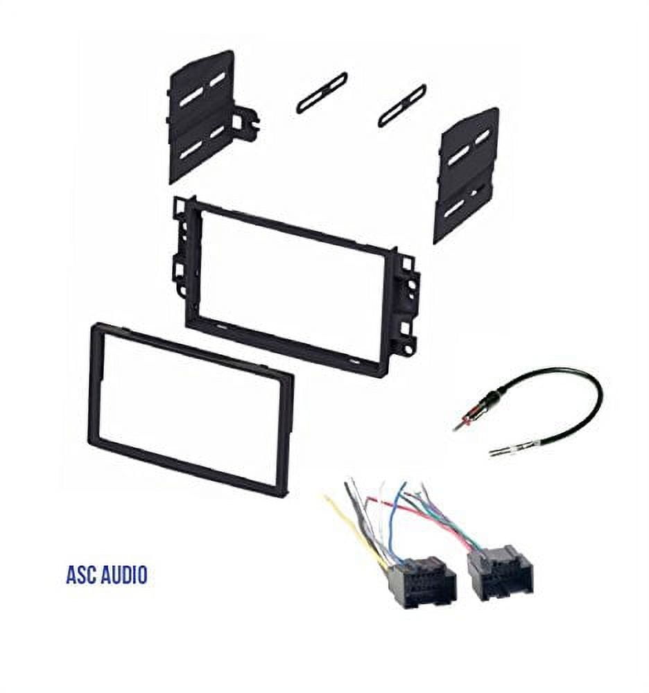 ASC Double Din Car Stereo Dash Kit, Wire Harness, Antenna Adapter to