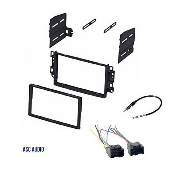 ASC Double Din Car Stereo Dash Kit, Wire Harness, Antenna Adapter to Install Radio for some Pontiac G3 (07-2009 Sedan Only) - Chevrolet Aveo (2007 2008 Sedan Only)- Chevrolet Aveo (2009 2010 2011 All)