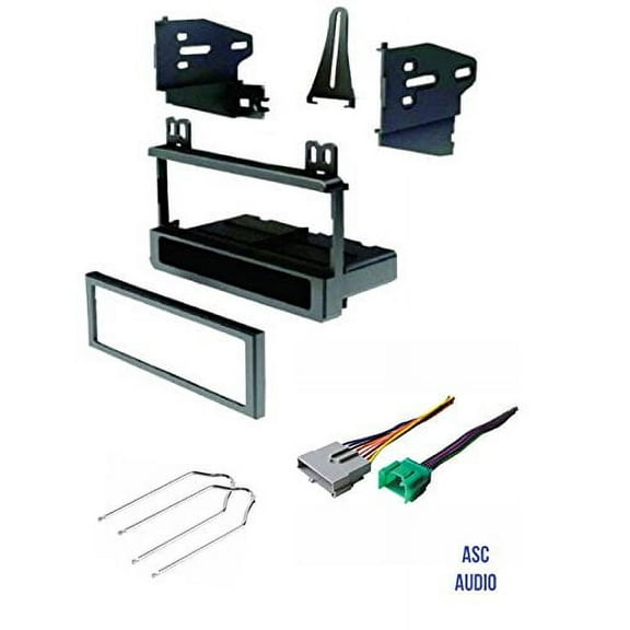 ASC Single Din Car Stereo Install Dash Kit, Wire Harness, and Radio Tool for 1995 1996 1997 Ford Crown Victoria, Explorer, Lincoln Continental, Town Car, Mercury Grand Marquis, 1997 Mountaineer