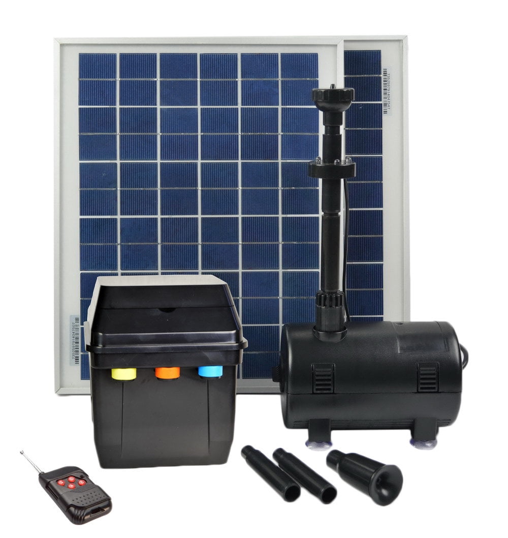 ASC Solar Panel with Water Pump Battery/Timer Control System and LED Lights  with Winter Mode - Walmart Business Supplies, image size:1000x1058