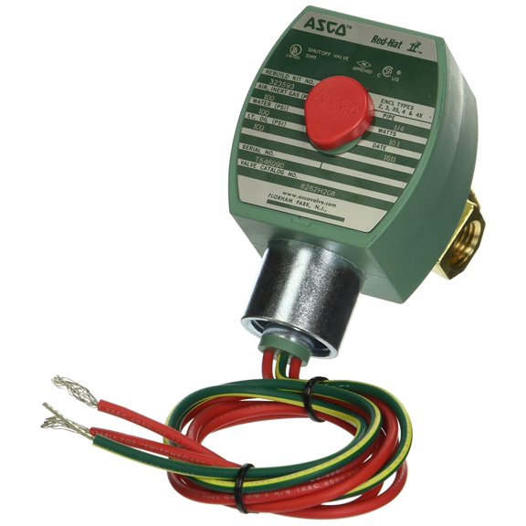 ASCO 8262H208 120/60 110/50 1/4 X 7/32 2NC BRASS 10.1/F W