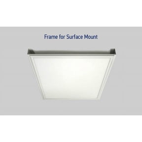 ASD 2x2 Surface Mount Frame for LED Flat Panel Light - Aluminum Surface Mounting Bracket Kit for Drop Ceiling - Low Profile Back-Lit Panels Mount Kit, White 1 Pack