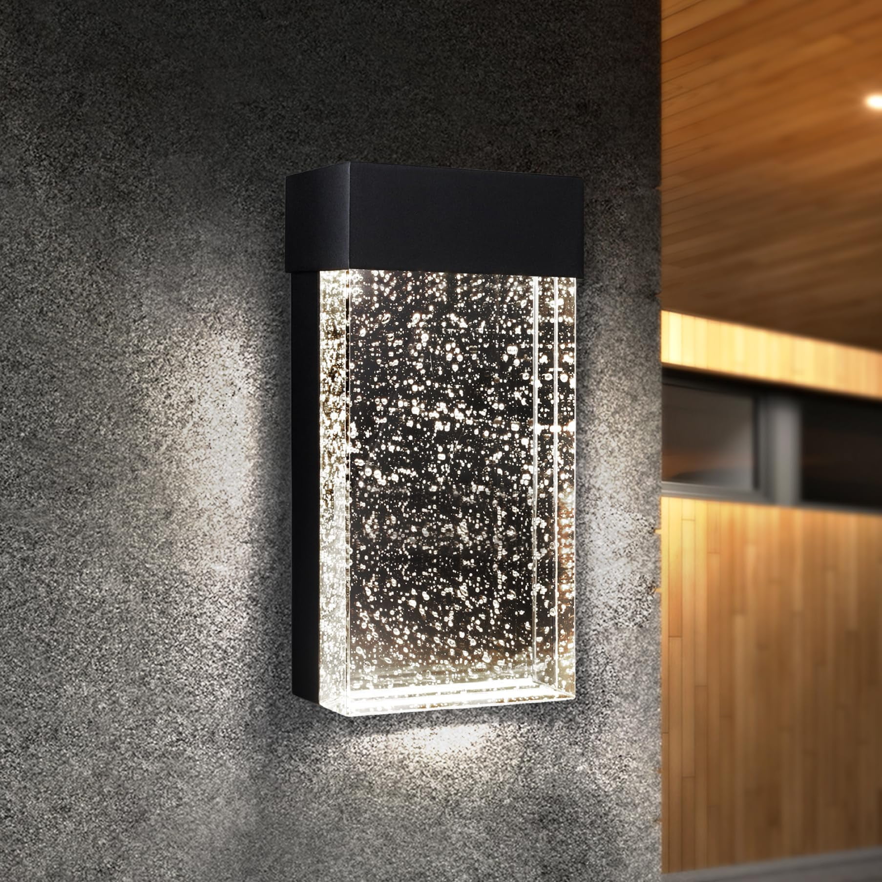 10 Inch Black Dimmable LED Outdoor Wall Sconce