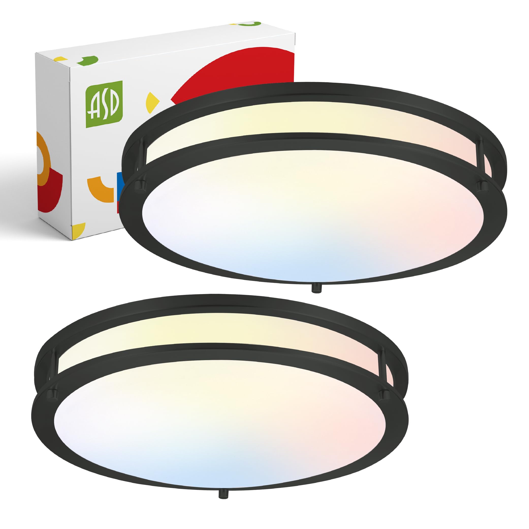ASD LED 16 Inch Round Flush Mount Light Fixture | 24W 1900LM 3000K ...