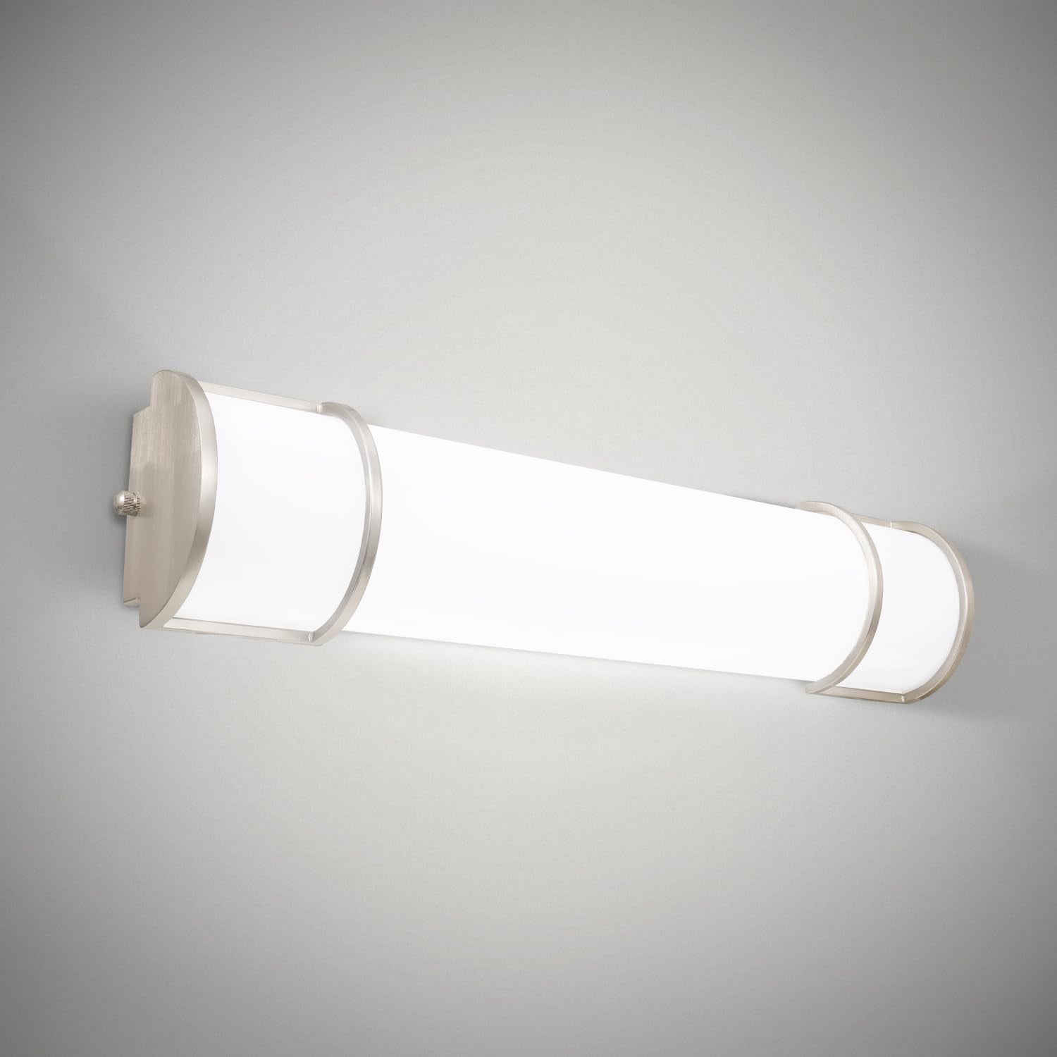 Nickel Dimmable LED Flush Mount Vanity Light, 25W