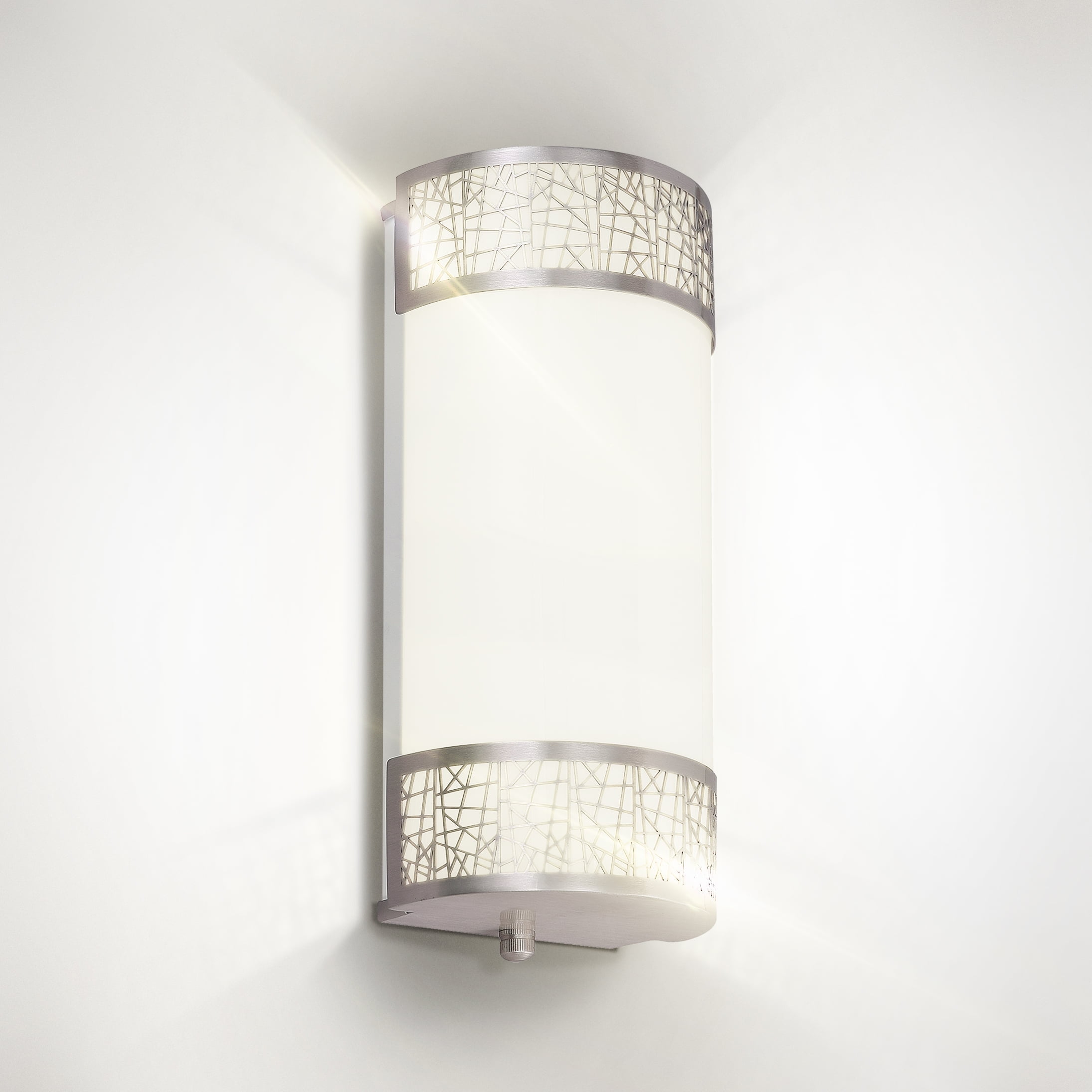 Modern Brushed Nickel Dimmable LED Wall Sconce
