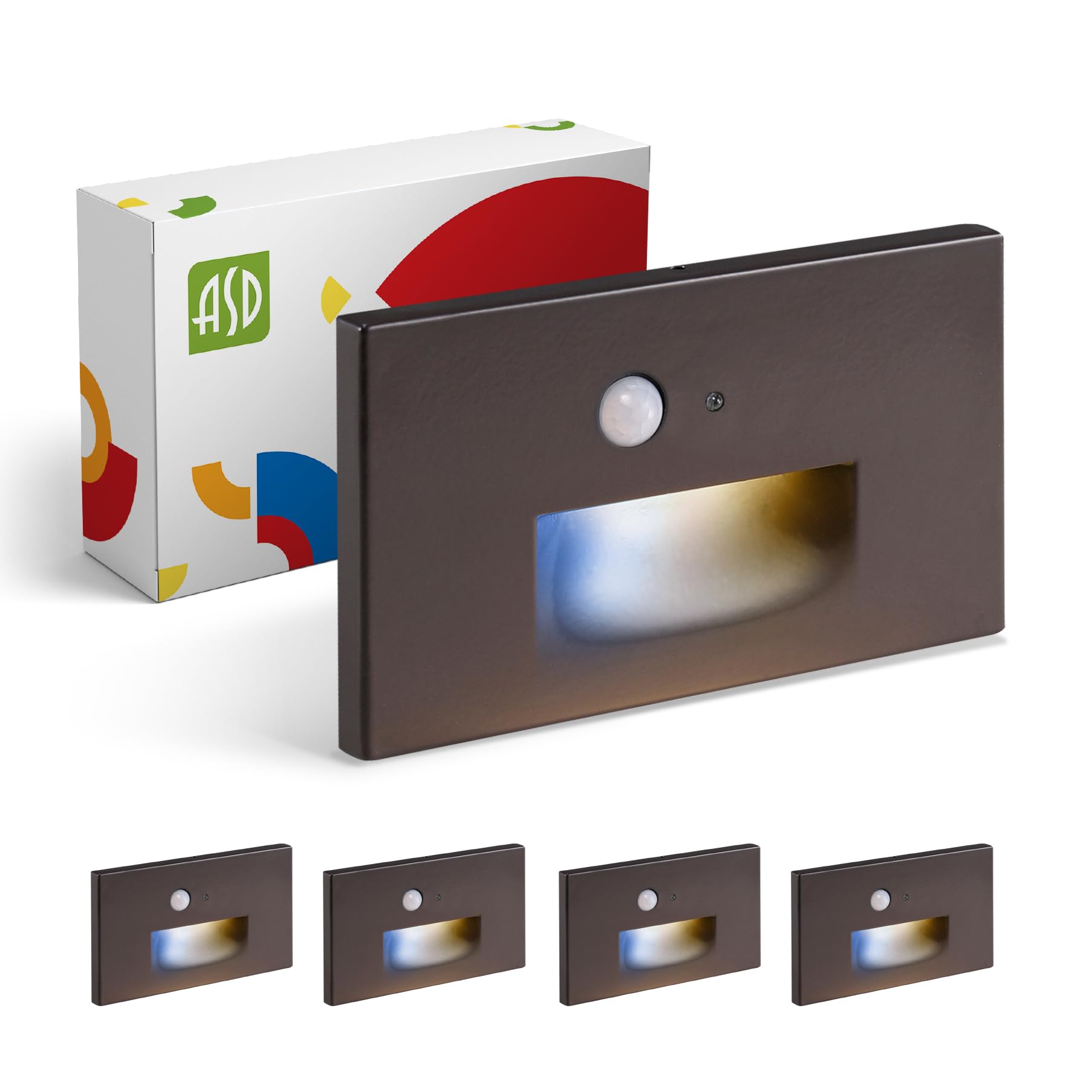 ASD LED Step Light Fixture | 3W 120LM 3000K-5000K 120V | 3CCT, Motion ...