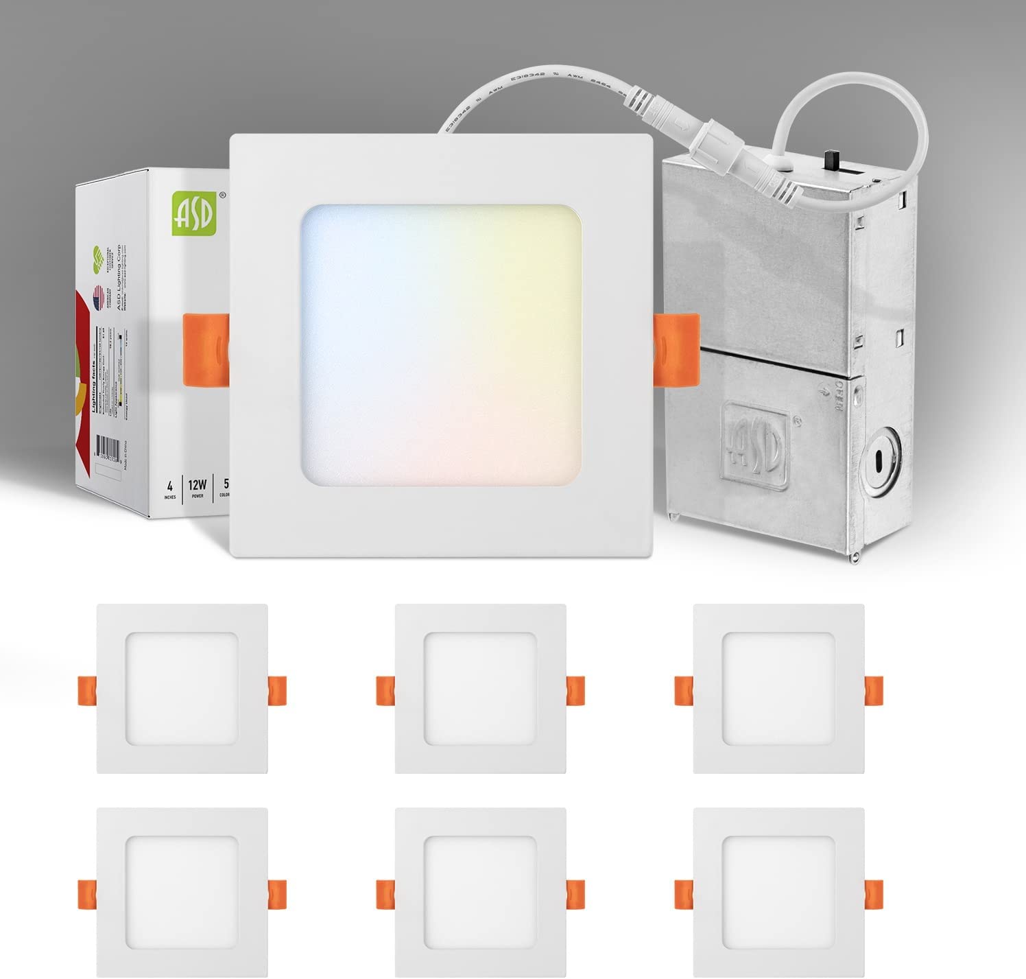 ASD LED Square Recessed Lighting 4 Inch