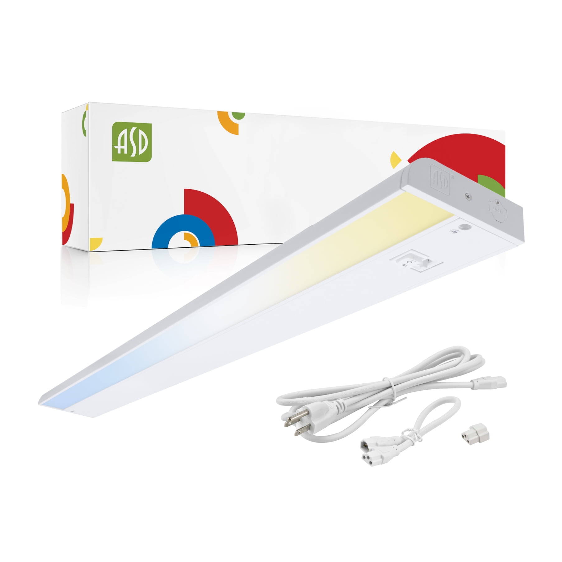 24 Inch White Dimmable LED Under Cabinet Light with Adjustable Color Temperature