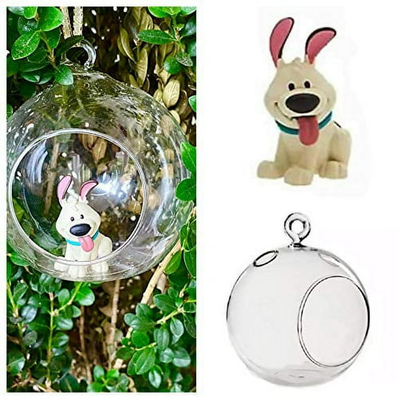 ASDF Disney Mulan Brother Dog Custom PVC Figure in Globe 4" Holiday Christmas Tree Ornament 2pcs Detachable