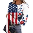 thumbnail image 1 of ASDFVBKG American Flag Shirts Womens 1776-2026 250th Anniversary Shirts, 4th Of July Patriotic Usa Graphic Shirts for Womens Blue S, 1 of 5