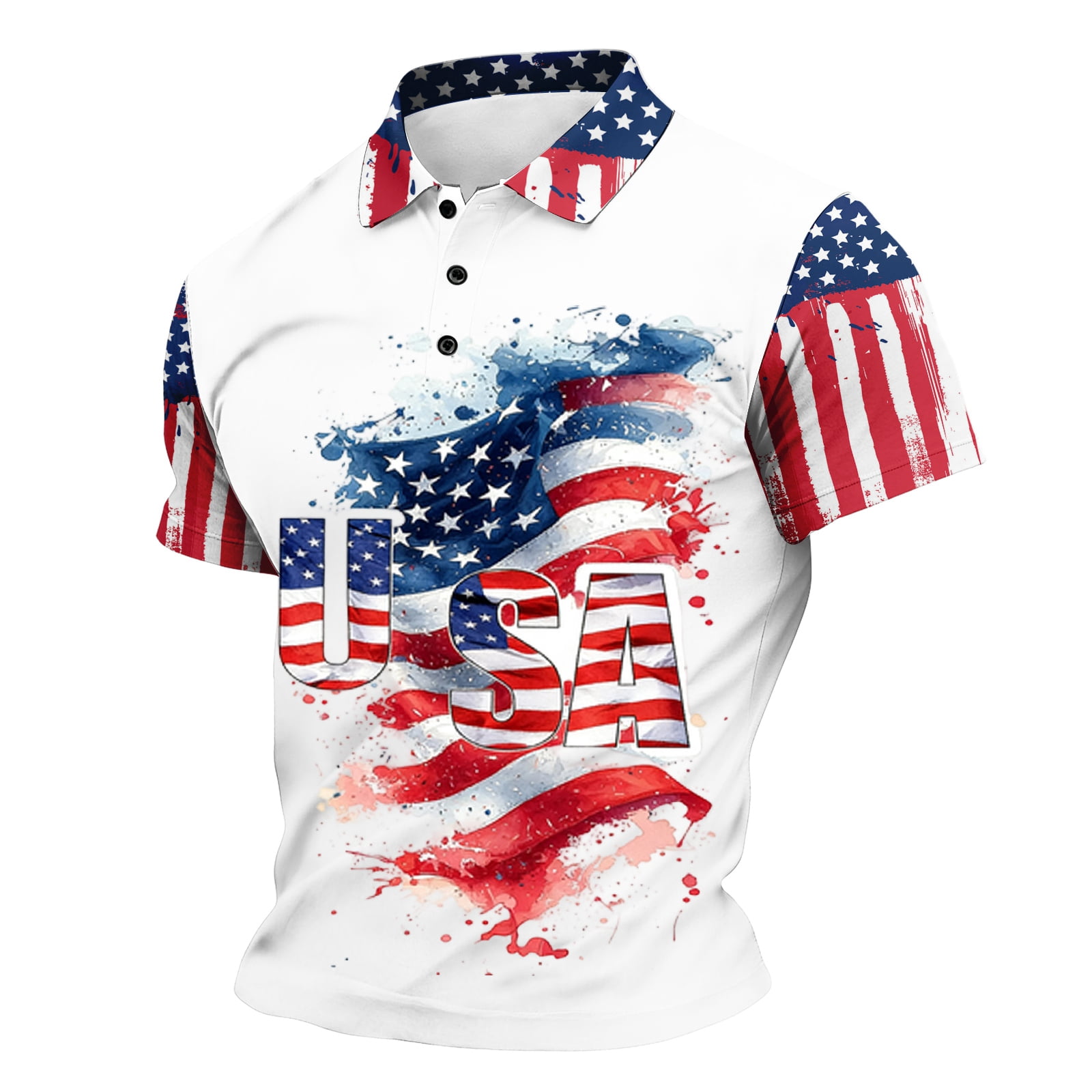ASDFVBKG American Flag Shirts for Men Vintage American Flag Graphic ...