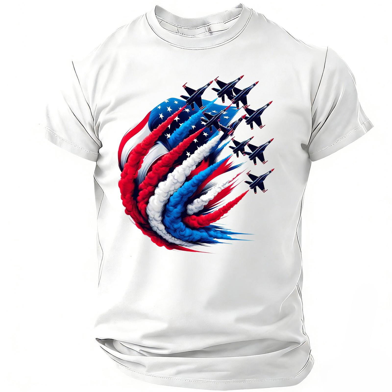 ASDFVBKG American Flag Shirts for Men Vintage American Flag Graphic ...