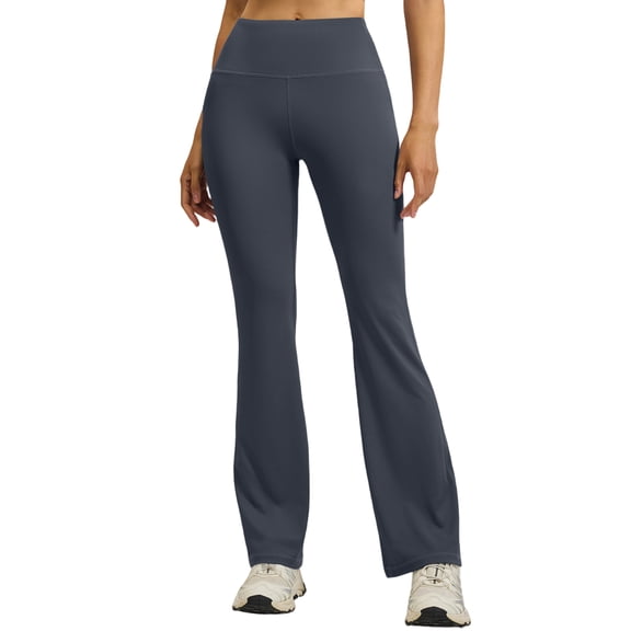 ASDFVBKG Black Flare Leggings for Women Flare Yoga Pants Bootcut High Waist Flared Yoga Pants Tall & Long Bell Bottom Pants Dark Gray S