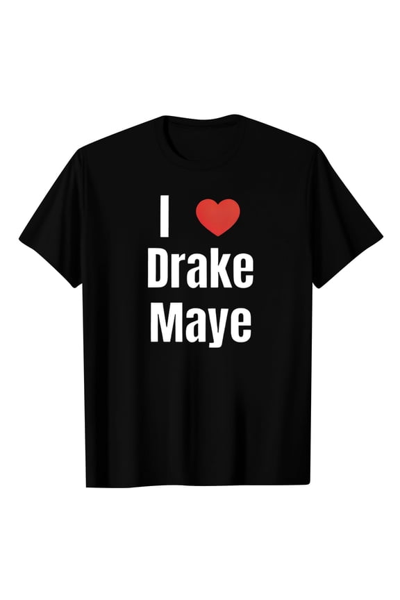 I Love Drake First Name | Heart Drake Personnalized Name Short Sleeve Sweatshirt Black S