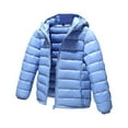 thumbnail image 1 of ASDFVBKG Kids Boy Girl Winter Hooded Puffer Jackets Coats Light Weight Padded Outerwear Sky Blue 10-11Y, 1 of 3