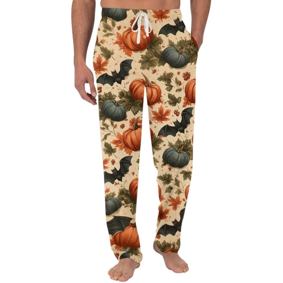 ASDFVBKG Mens Halloween Pajama Pants Drawstring Jogger Pants with Pockets Dark Gray 3XL