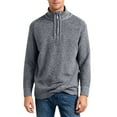 thumbnail image 1 of ASDFVBKG Mens Quarter Zip Pullover Sweater Long Sleeve Collar Lightweight Knit Pullover Casual Men Loose Trendy Cozy Fall Winter Solid Top Sweaters Light Gray L, 1 of 3