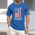 thumbnail image 1 of Hogleaql Mens Usa Flag Graphic Tshirt Crew Neck American Flag Print Short Sleeve T-Shirts Patriotic Casual Independence Day Themed Loose Fit Pullover Blue L, 1 of 6