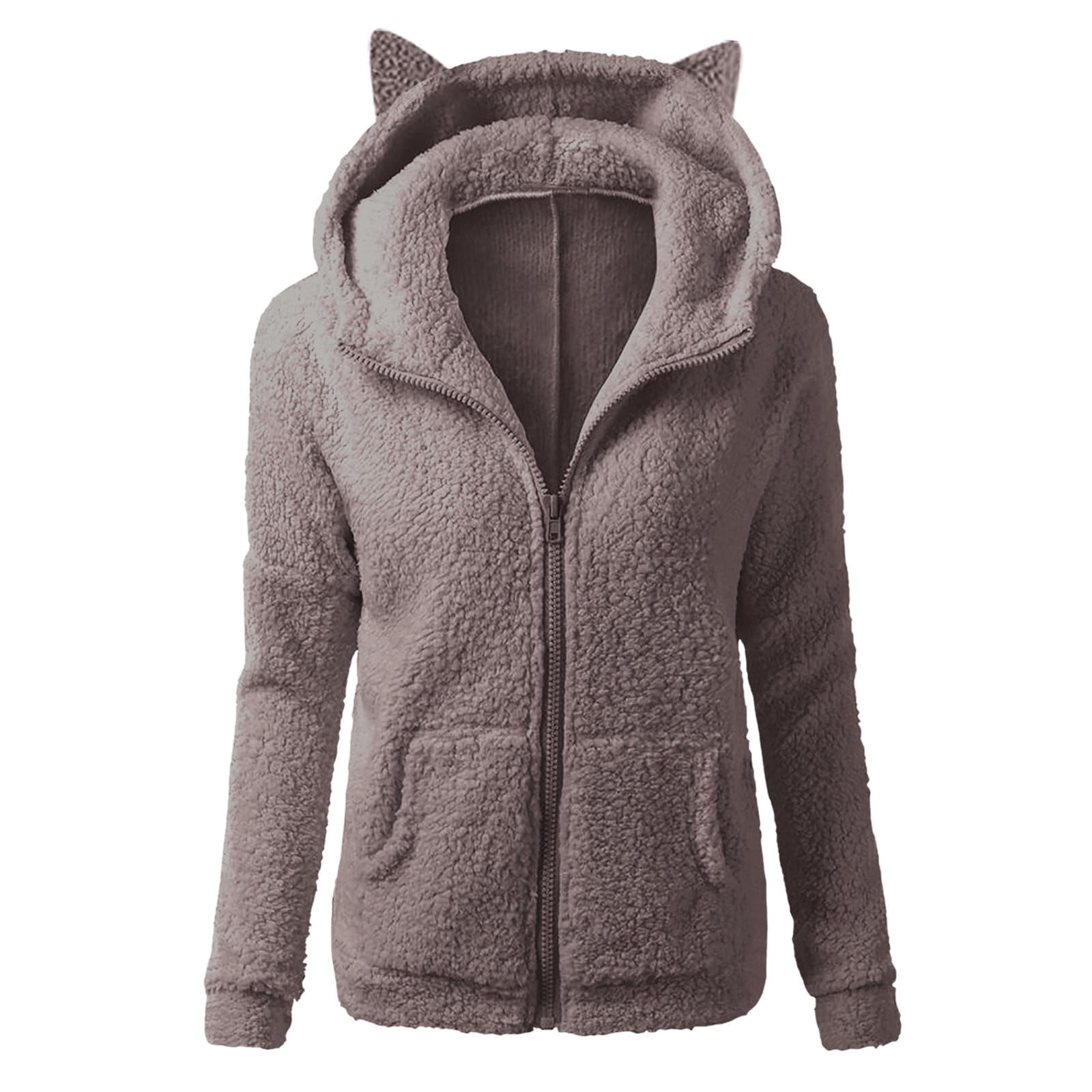 Zip Up Long Sleeve Plush Jacket