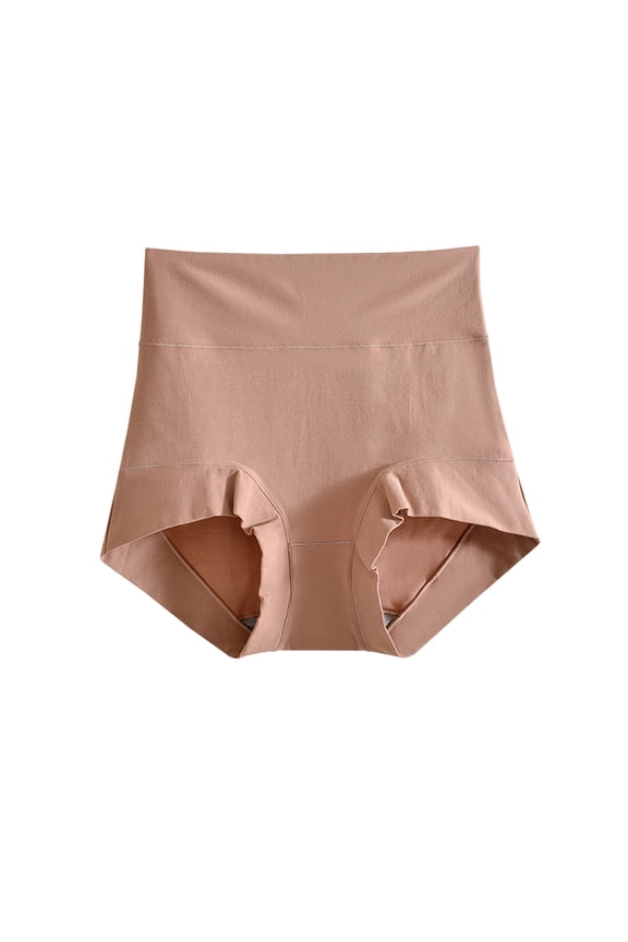 Postpartum C Section Cotton Compression Underwear High Waisted Full Coverage Tummy Control Panties Brown M