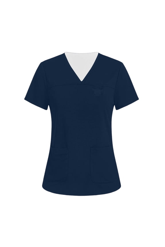 Scrubs for Women - Modern V-Neck Scrub Top Blue 4XL