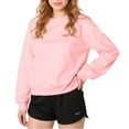 thumbnail image 1 of ASDFVBKG Sweatshirt Ugly Sweater Women Cozy Long Sleeve Crewneck Pullover Lightweight Fleece Trendy Relaxed Fit Sweatshirts Oversized No Hood Tee Tops Pink 2XL, 1 of 5