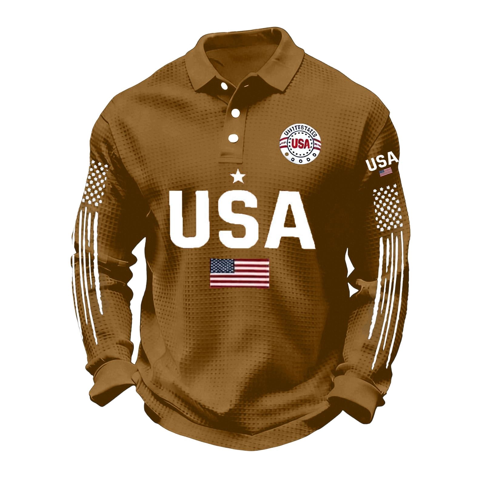 ASDFVBKG Usa Flag Shirts for Men: American Flag 1776-2026 Shirts, Long ...