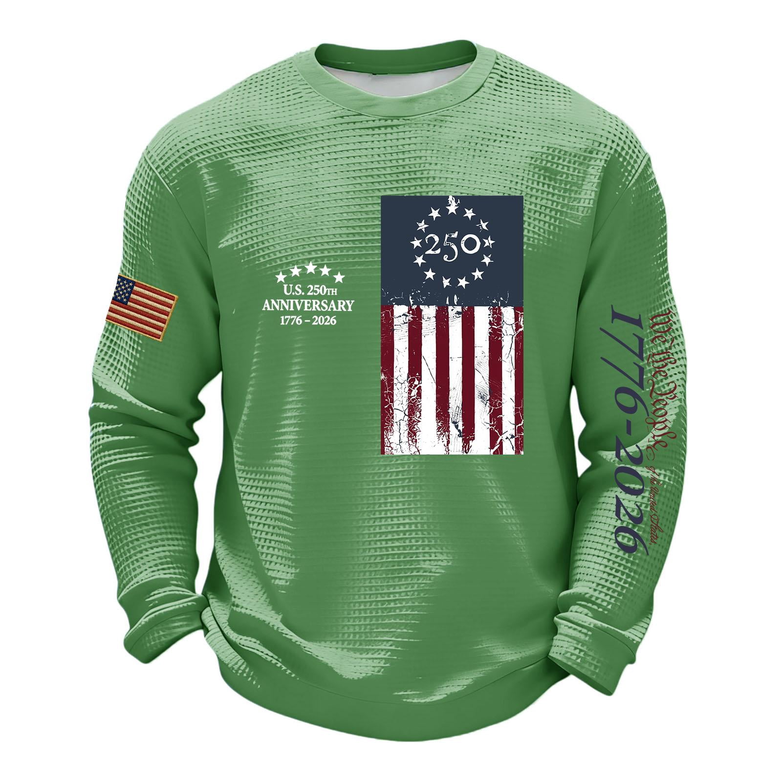 ASDFVBKG Usa Flag Shirts for Men: American Flag 1776-2026 Tshirts ...