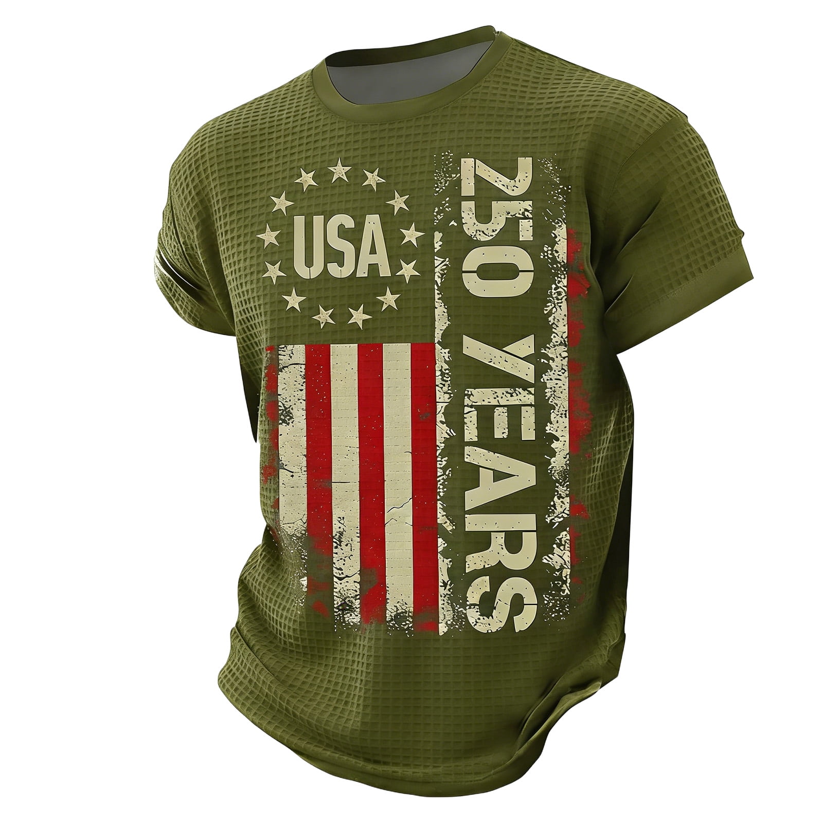 ASDFVBKG Usa Shirt for Men Vintage American Flag Graphic Tees Crewneck ...