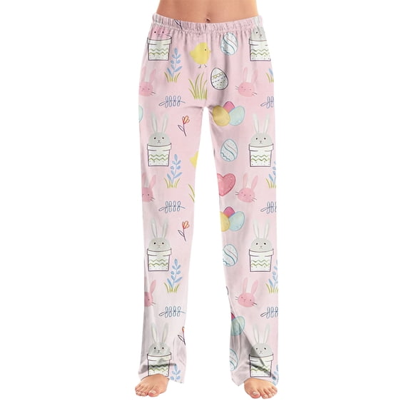 ASDFVBKG Women Wide Leg Linen Pants Casual Wide Leg Sleepwear Pants Trendy Trousers High Waisted Clothes Pink XL