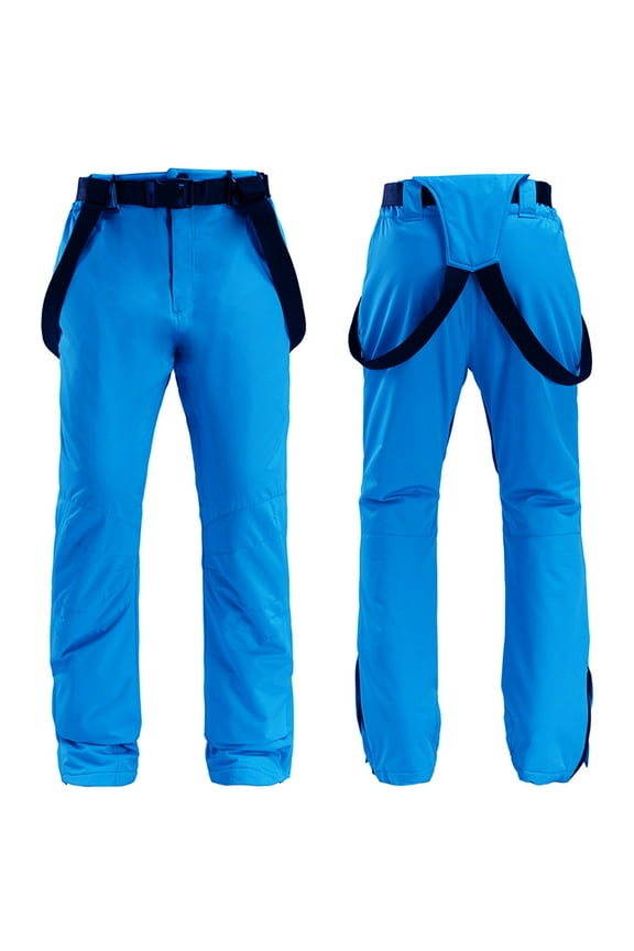 Women's Mountain Snow Waterproof Ski Pants Loose Windproof Overalls Warm Pants with Pockets with Adjustable Straps Outdoor 2025 Winter Cargo Royal Blue 3XL