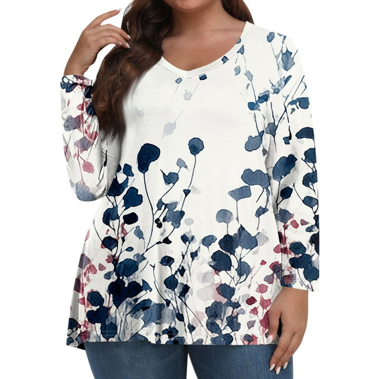 ASDFVBKG Womens Plus Size Tops Loose Fit Summer Sexy T Shirts V