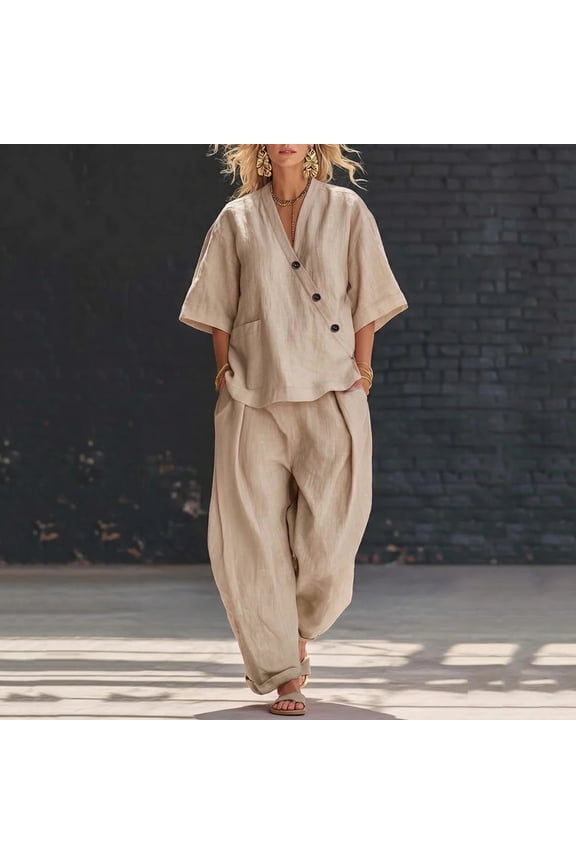 Womens Waffle Knit Pajama Sets Long Sleeve Top and Shorts Matching Lounge Set Loungewear Sweatsuit with Pockets Green 2XL