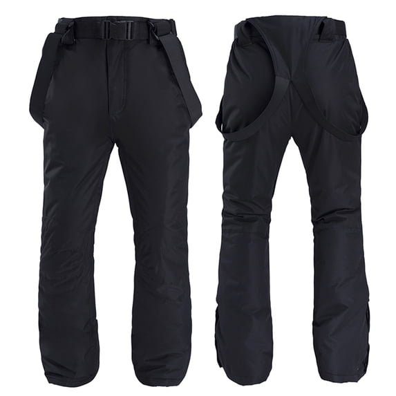 ASDFVBKG Womens Waterproof Snow Pants Loose Windproof Overalls Warm Pants with Pockets with Adjustable Straps Outdoor 2025 Winter Cargo Black XL