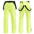 thumbnail image 1 of ASDFVBKG Womens Waterproof Snow Pants Oversized Windproof Overalls Insulated Pants with Pockets Adjustable Straps Outdoor 2025 Winter Cargo Fluorescent Green 3XL, 1 of 2