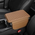 thumbnail image 1 of ASDIIT Car Center Console Cover Storage Waterproof and Anti-Fouling Car Central Armrest Pillow Protective Cover Saddle Brown, 1 of 6