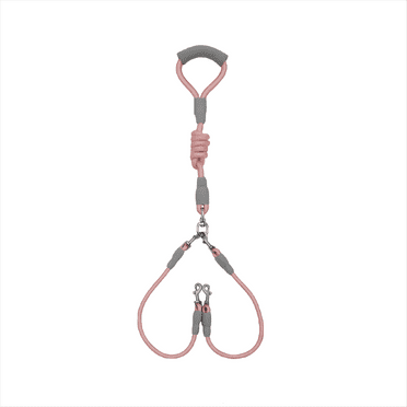 ASDIIT Double Leash for Two Dogs Pink 360 Swivel No Tangle Dual Dog Walking Leash One Leash for Two Pets for Walks and Outings