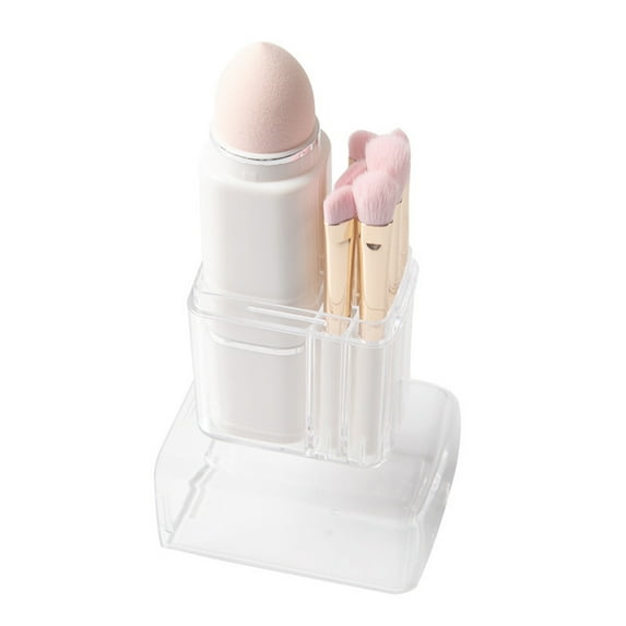 ASDIIT Travel Makeup Brush Set 8-in-1 Multifunctional Retractable Portable Makeup Brushes Compact Travel Set White