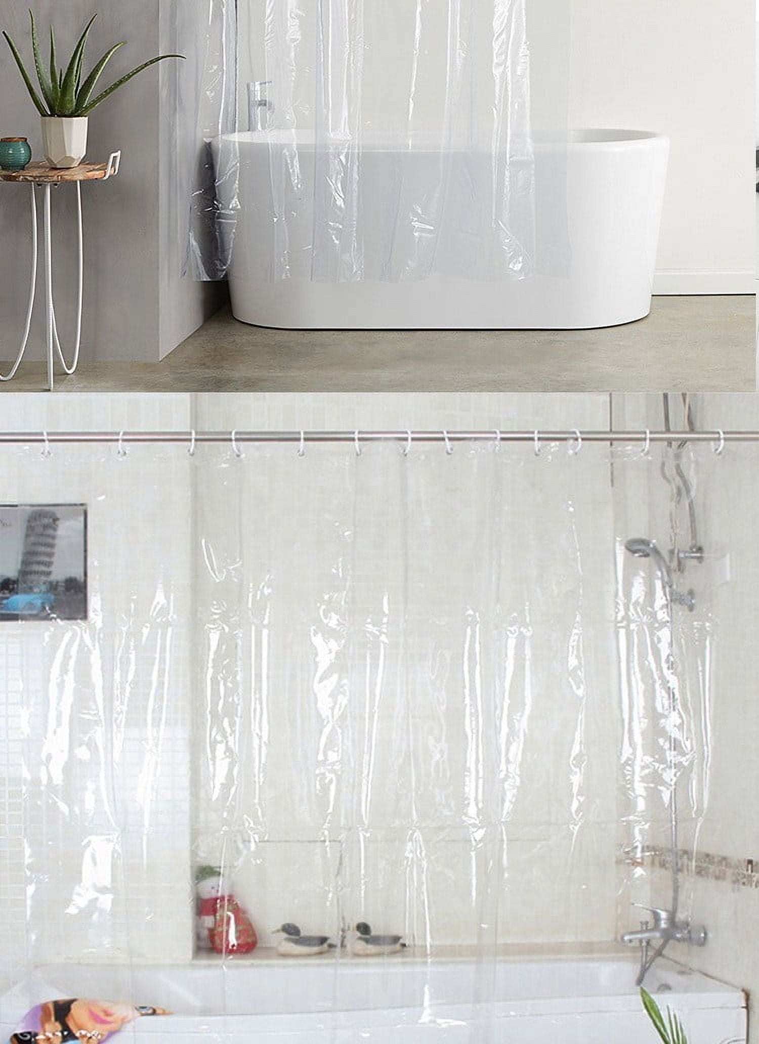 ASDYO 2pc transparent shower curtain180cm x 180cm Shower Curtain