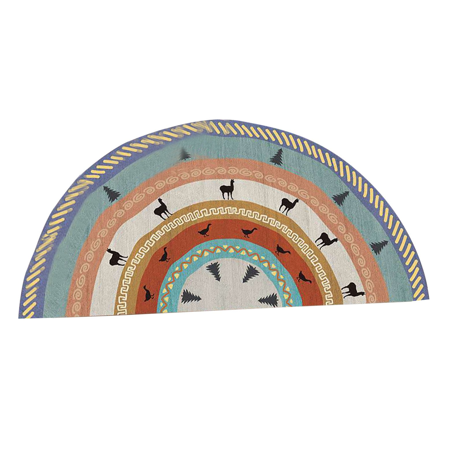 ASDYO Bohemian Wind Semi Circular Floor Mats Ethnic Wind Entering The
