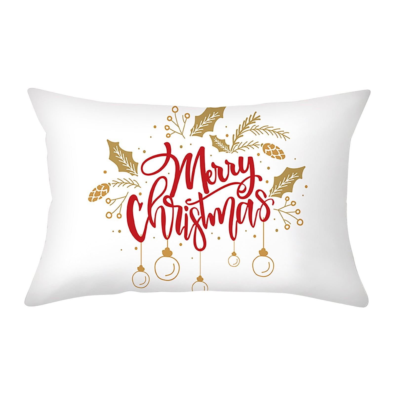 ASDYO Christmas Waist Pillow Cover Peach Skin Pillow Print Home Pillow
