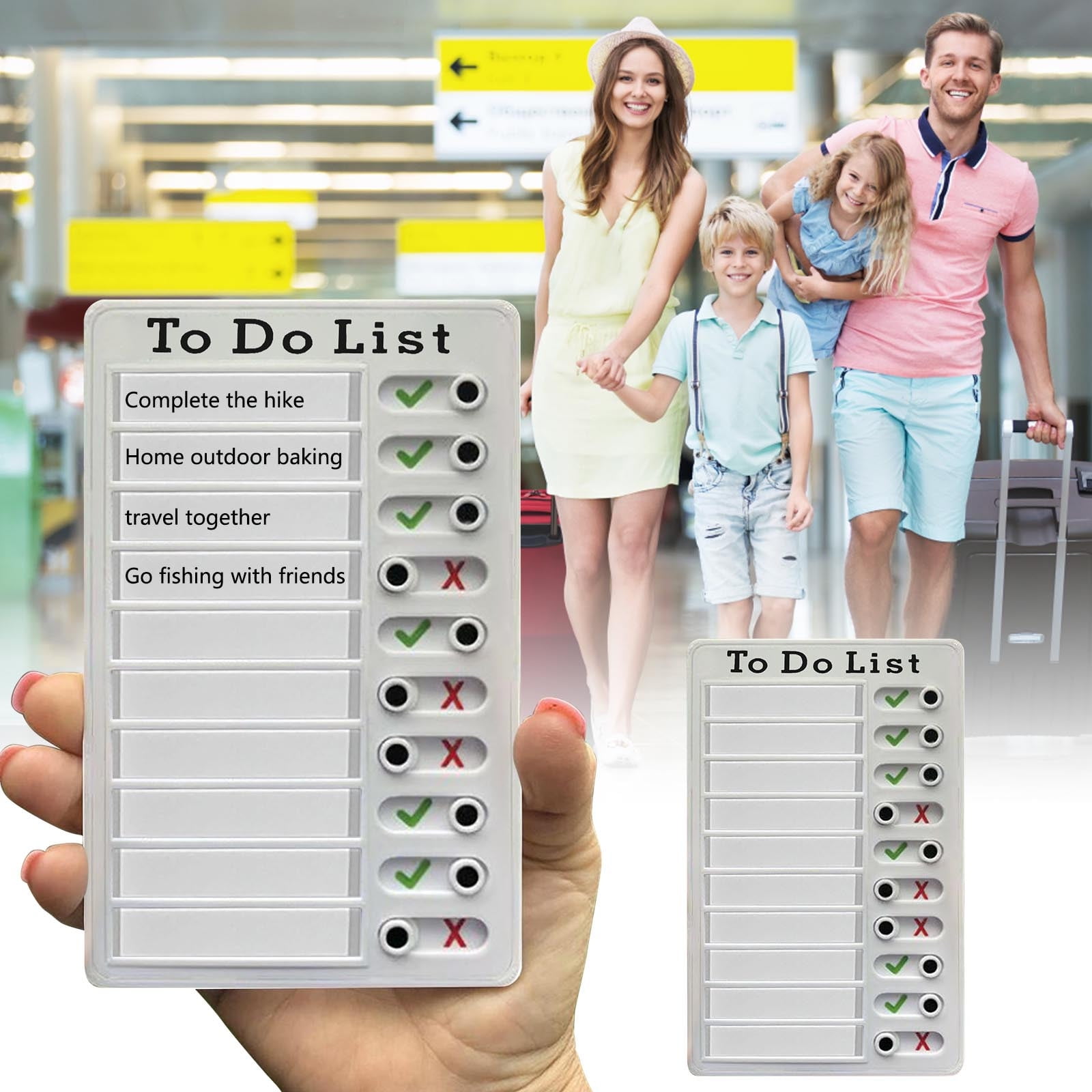 ASDYO To Do List Memo Board Detachable Message Board Plastic Checklist