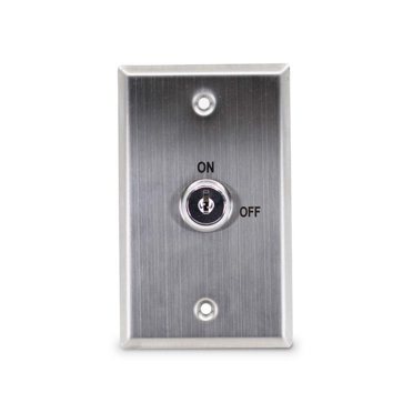 TNE Mini Metal Key Switch - 125V 1A, ON/OFF, 1 X Closer, Includes 2 Keys - Model 6252