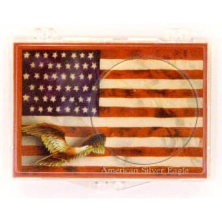 ASE Large Eagle & Flag 2X3 Coin Snap Lock Holders
