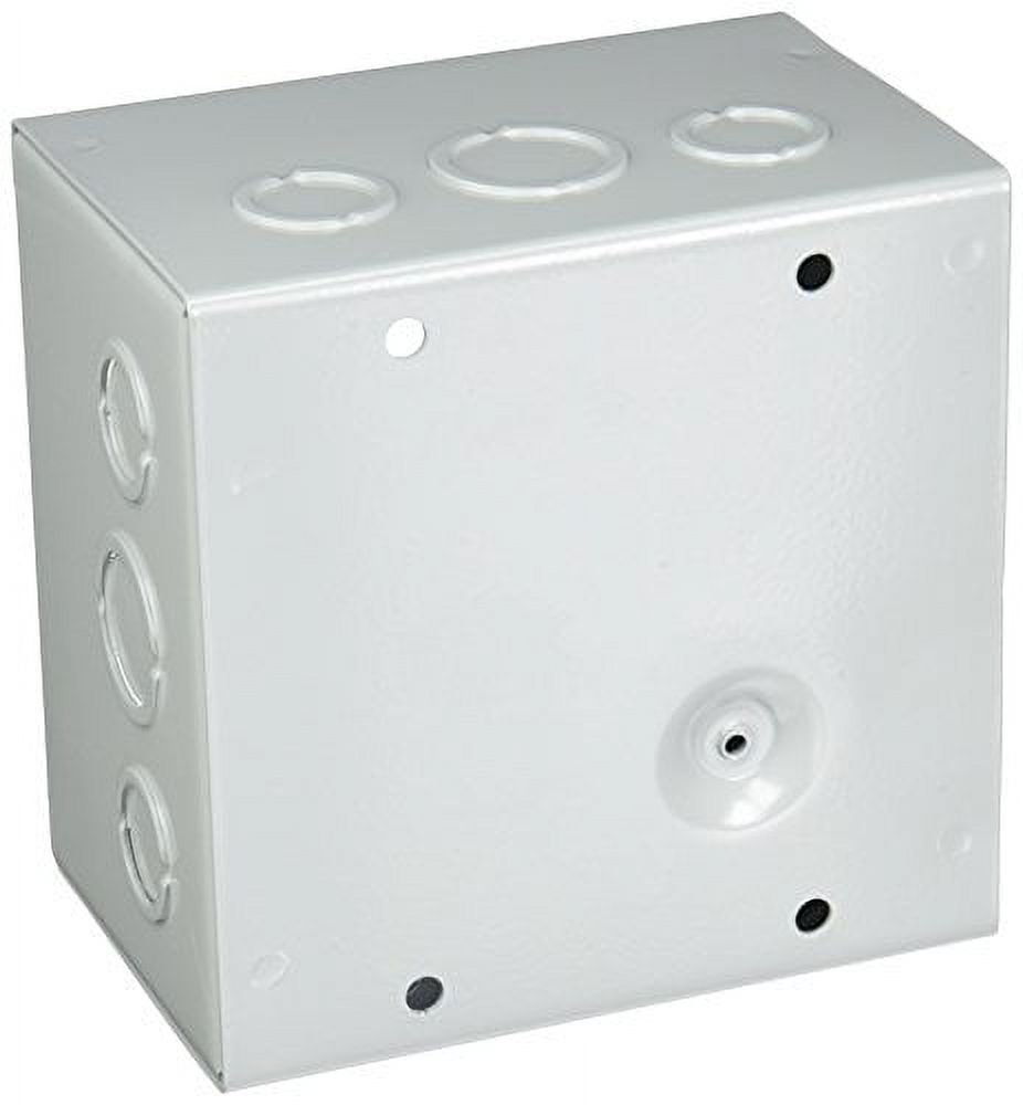 ASE6X6X4 Pull Box, Cover With Knockouts, Steel, 6" X 6" X 4", Gray