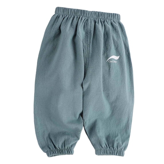 ASEIDFNSA Baby Boys Summer Harem Pants with Soft Cotton Linen Elastic Waist Loose Fit Size 6-12 Months
