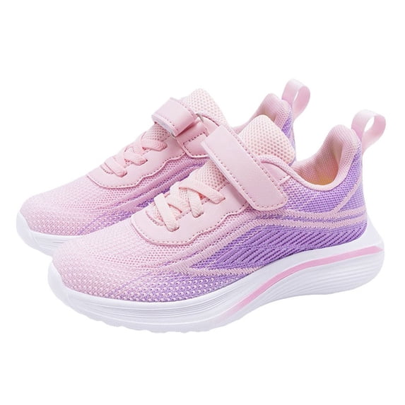 ASEIDFNSA Boys Girls Shoes for Kid Mesh Lightweight Breathable Strap Running Sneakers Pink 2.5